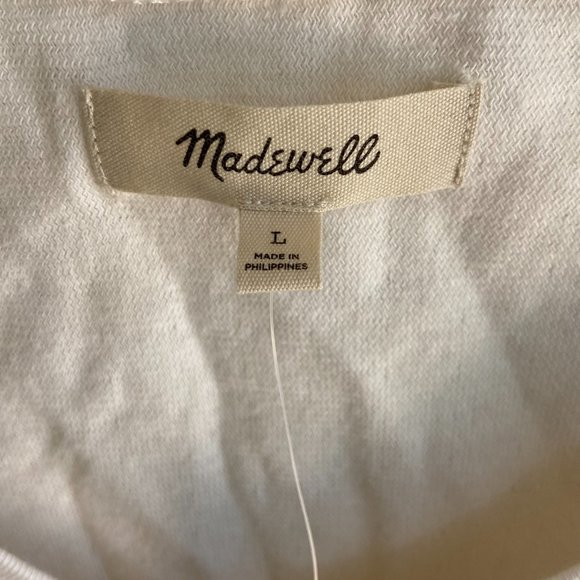 Madewell Double-Face V-Neck Long-Sleeve Tee Size L - Picture 6 of 7